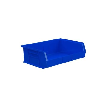Akro-Mils Hang & Stack Storage Bin, Plastic, Blue, 6 PK 30255 BLUE
